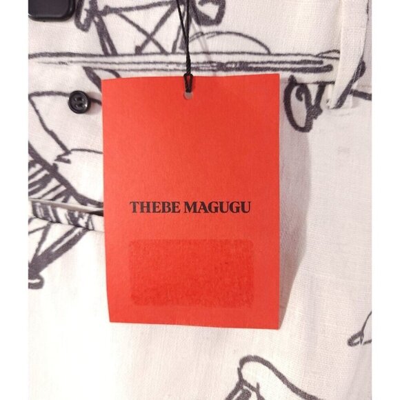 Thebe Magugu Chaps Trousers Size XL Mens Gray White - Picture 12 of 16